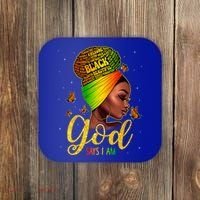 Black God Says I Am Juneteenth Black History Month Blm Gift Coaster thumb 0