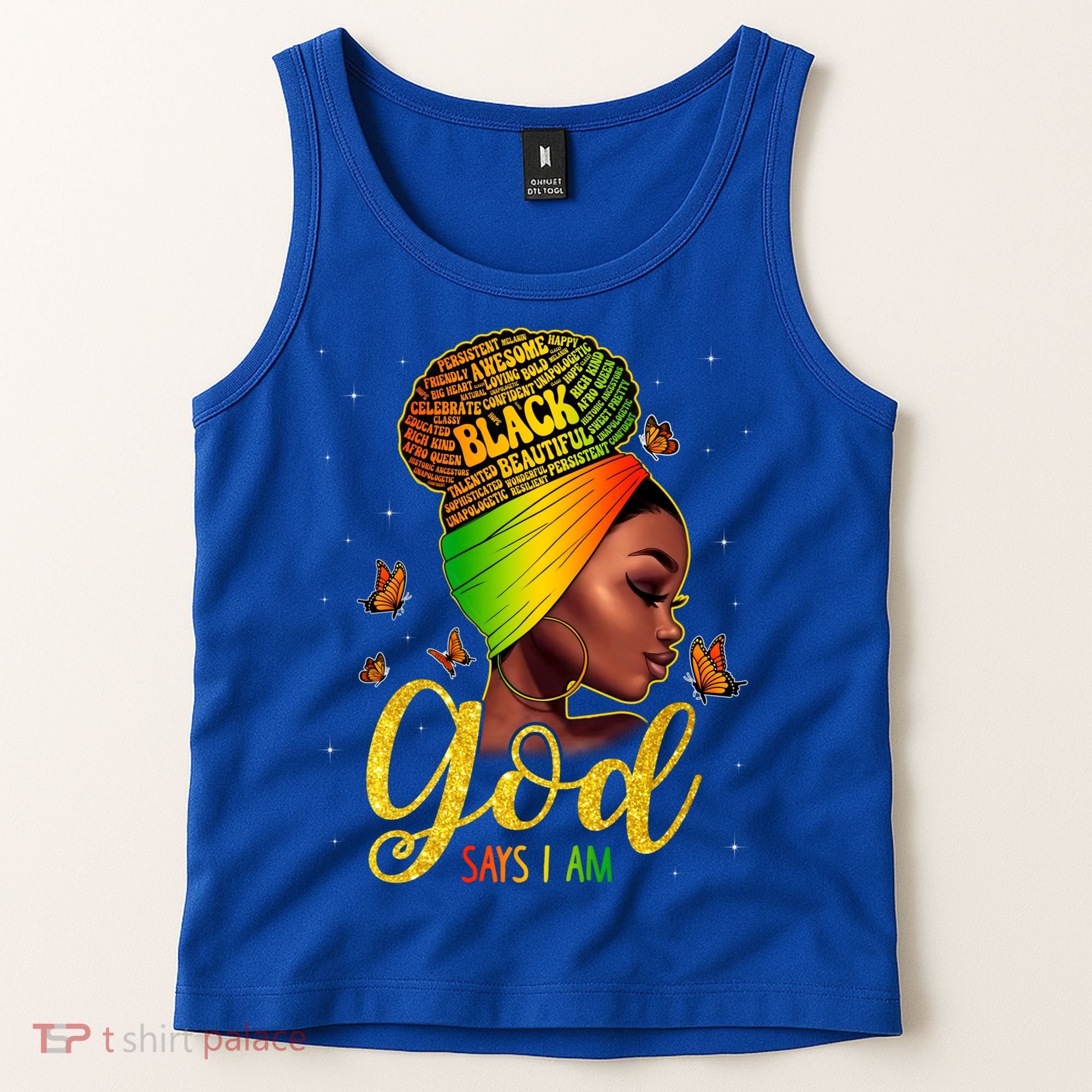 Black God Says I Am Juneteenth Black History Month Blm Gift Tank Top