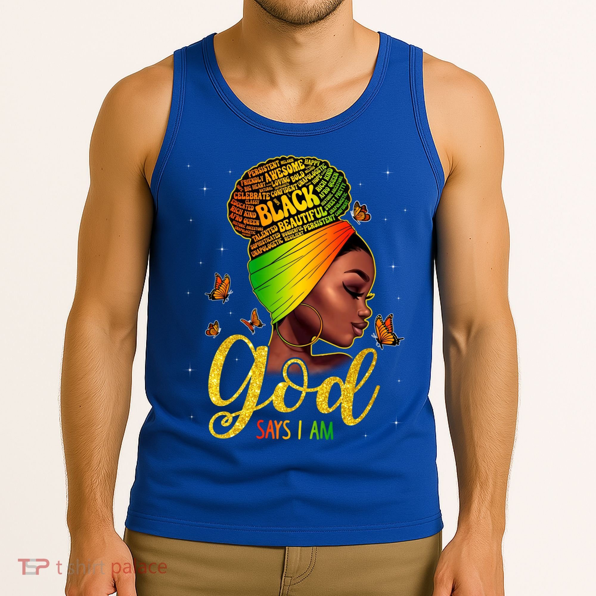 Black God Says I Am Juneteenth Black History Month Blm Gift Tank Top