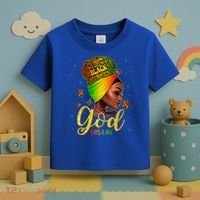 Black God Says I Am Juneteenth Black History Month Blm Gift Toddler T-Shirt thumb 3