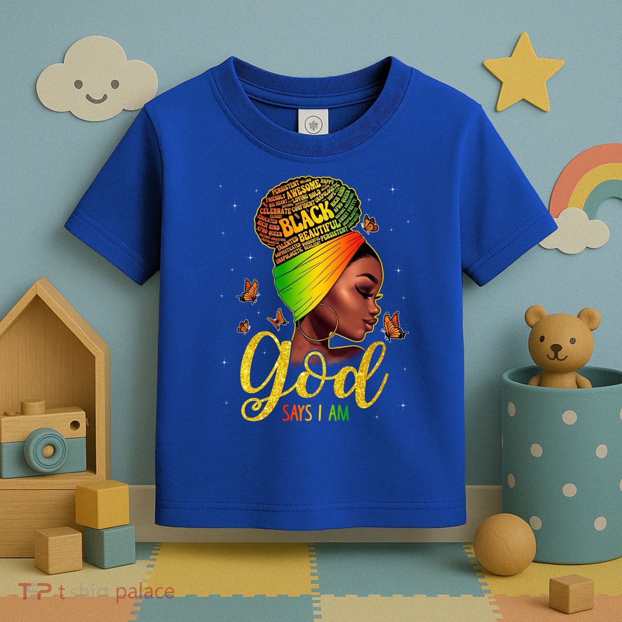 Black God Says I Am Juneteenth Black History Month Blm Gift Toddler T-Shirt