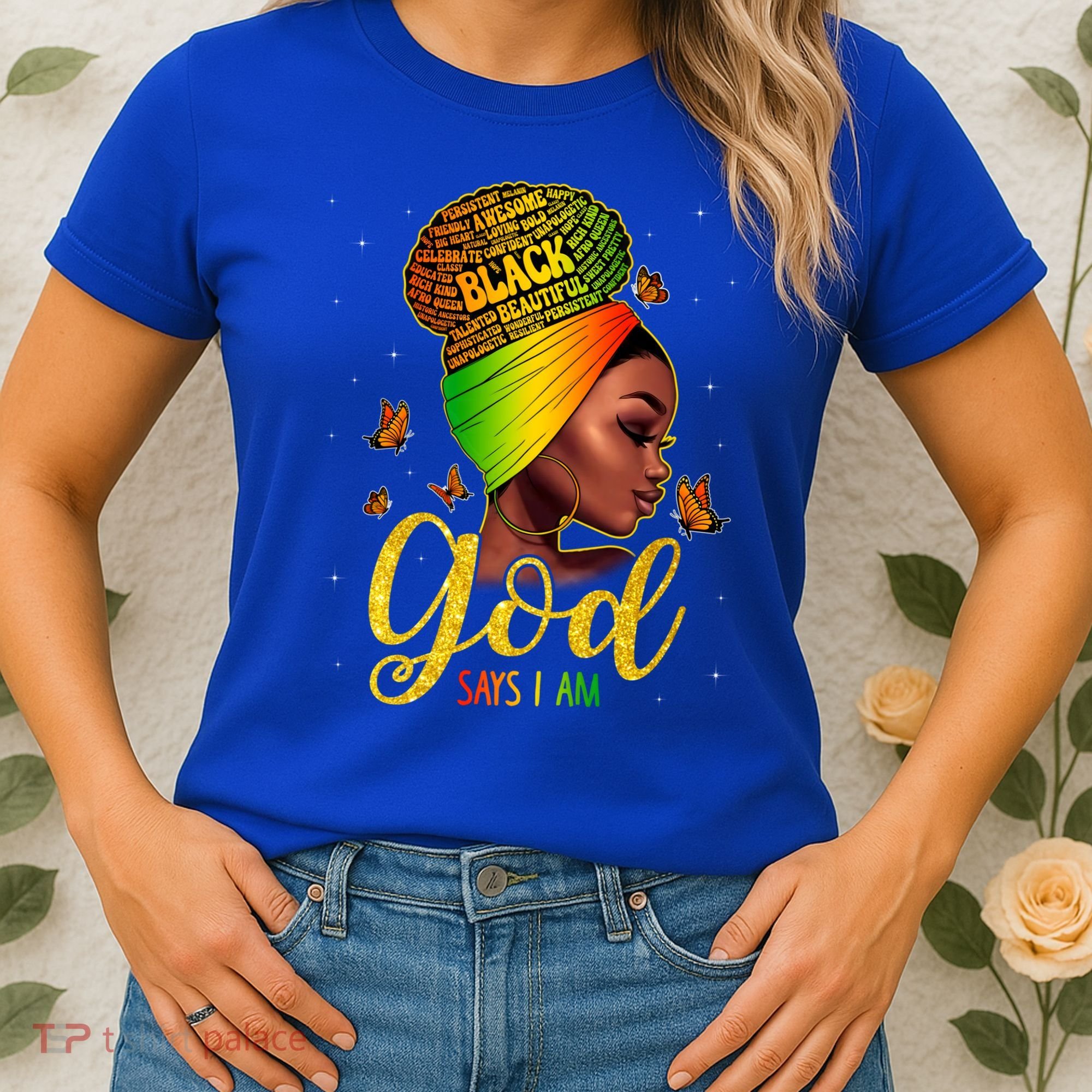 Black God Says I Am Juneteenth Black History Month Blm Gift Women's T-Shirt