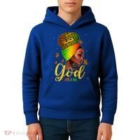 Black God Says I Am Juneteenth Black History Month Blm Gift Kids Hoodie thumb 4