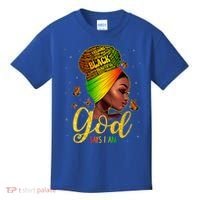 Black God Says I Am Juneteenth Black History Month Blm Gift Kids T-Shirt thumb 0