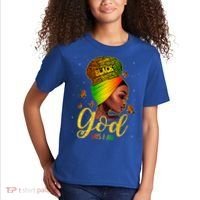 Black God Says I Am Juneteenth Black History Month Blm Gift Kids T-Shirt thumb 2