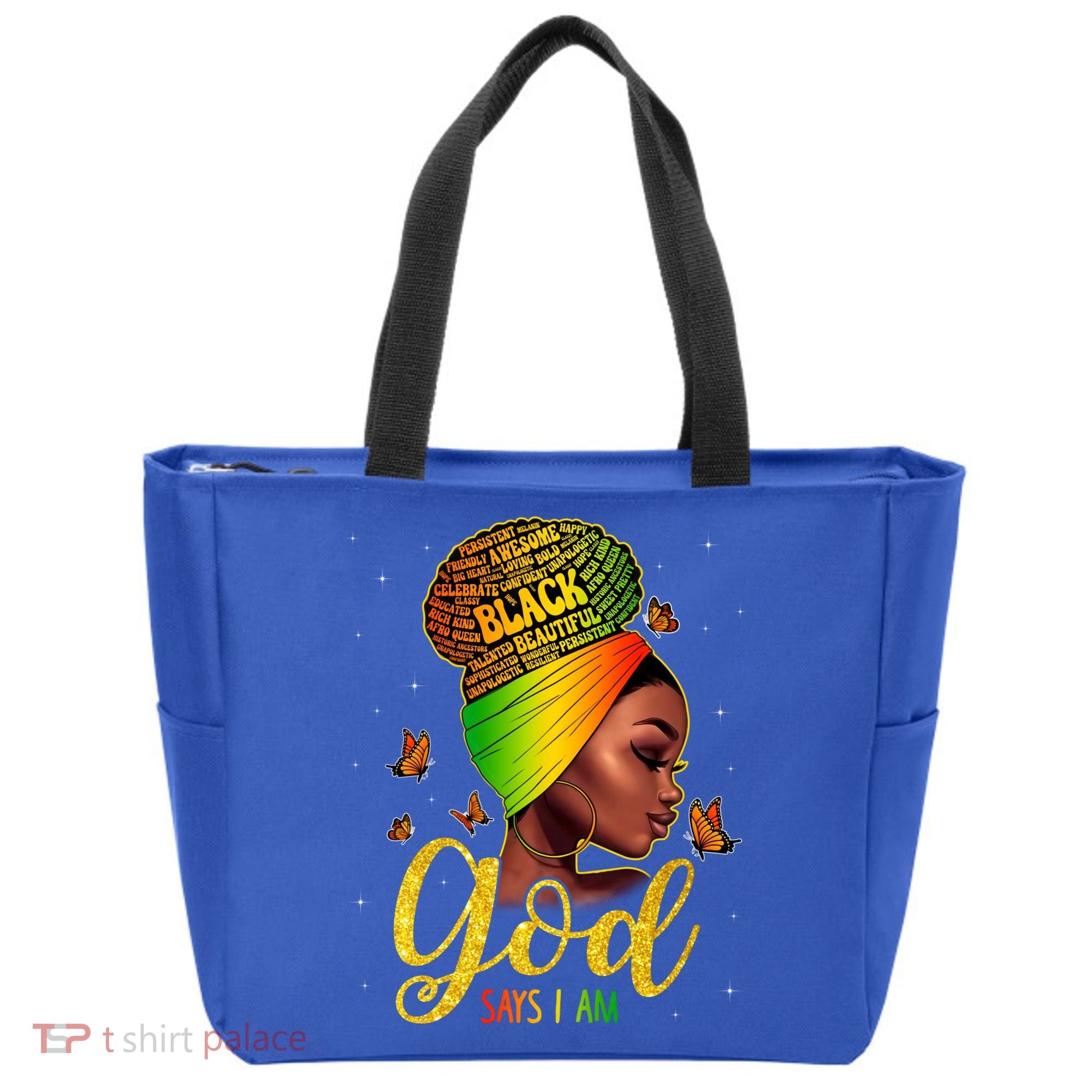 Black God Says I Am Juneteenth Black History Month Blm Gift Tote Bag