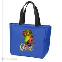 Black God Says I Am Juneteenth Black History Month Blm Gift Tote Bag thumb 3