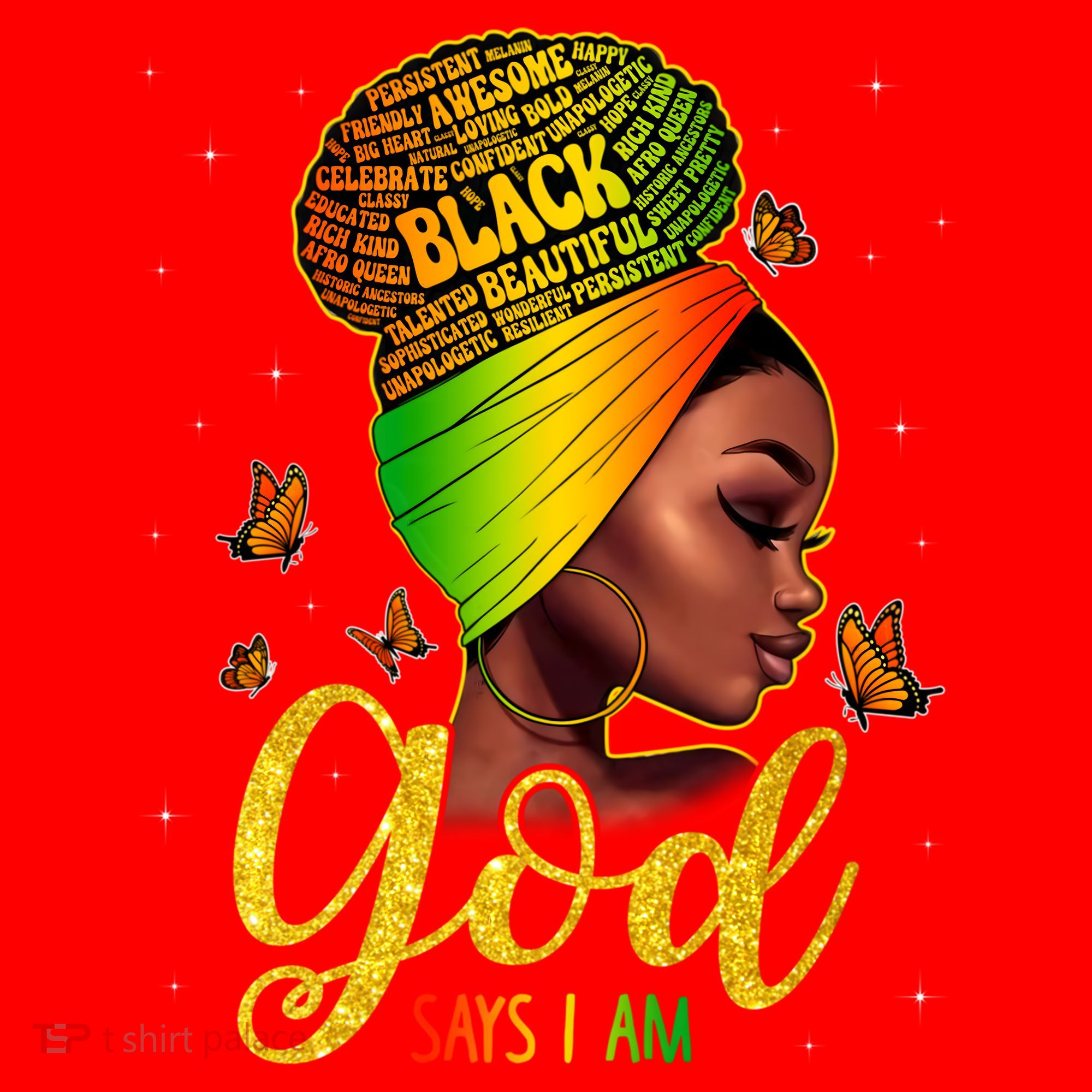 Black God Says I Am Juneteenth Black History Month Blm Gift Santa Hat