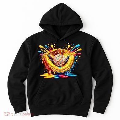 Baseball Glove Splatter Ice Cream Drip Hoodie