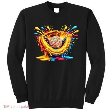 Baseball Glove Splatter Ice Cream Drip Sweatshirt