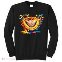Baseball Glove Splatter Ice Cream Drip Sweatshirt thumb 0