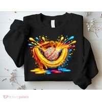 Baseball Glove Splatter Ice Cream Drip Sweatshirt thumb 2