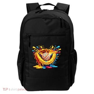 Baseball Glove Splatter Ice Cream Drip Backpack