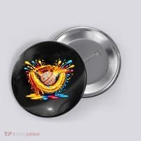 Baseball Glove Splatter Ice Cream Drip Button thumb 0