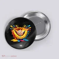 Baseball Glove Splatter Ice Cream Drip Button thumb 0