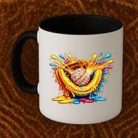 Baseball Glove Splatter Ice Cream Drip Coffee Mug thumb 2