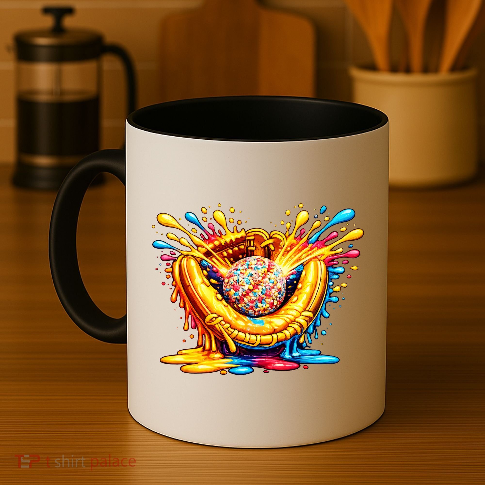Baseball Glove Splatter Ice Cream Drip Coffee Mug