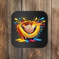 Baseball Glove Splatter Ice Cream Drip Coaster thumb 0