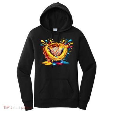 Baseball Glove Splatter Ice Cream Drip Women's Hoodie