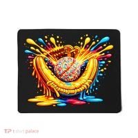 Baseball Glove Splatter Ice Cream Drip Mousepad thumb 0