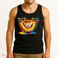 Baseball Glove Splatter Ice Cream Drip Tank Top thumb 3