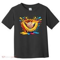 Baseball Glove Splatter Ice Cream Drip Toddler T-Shirt thumb 0