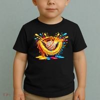 Baseball Glove Splatter Ice Cream Drip Toddler T-Shirt thumb 2
