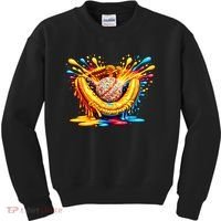 Baseball Glove Splatter Ice Cream Drip Kids Sweatshirt thumb 0