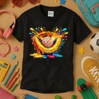Baseball Glove Splatter Ice Cream Drip Kids T-Shirt thumb 3
