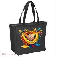 Baseball Glove Splatter Ice Cream Drip Tote Bag thumb 2