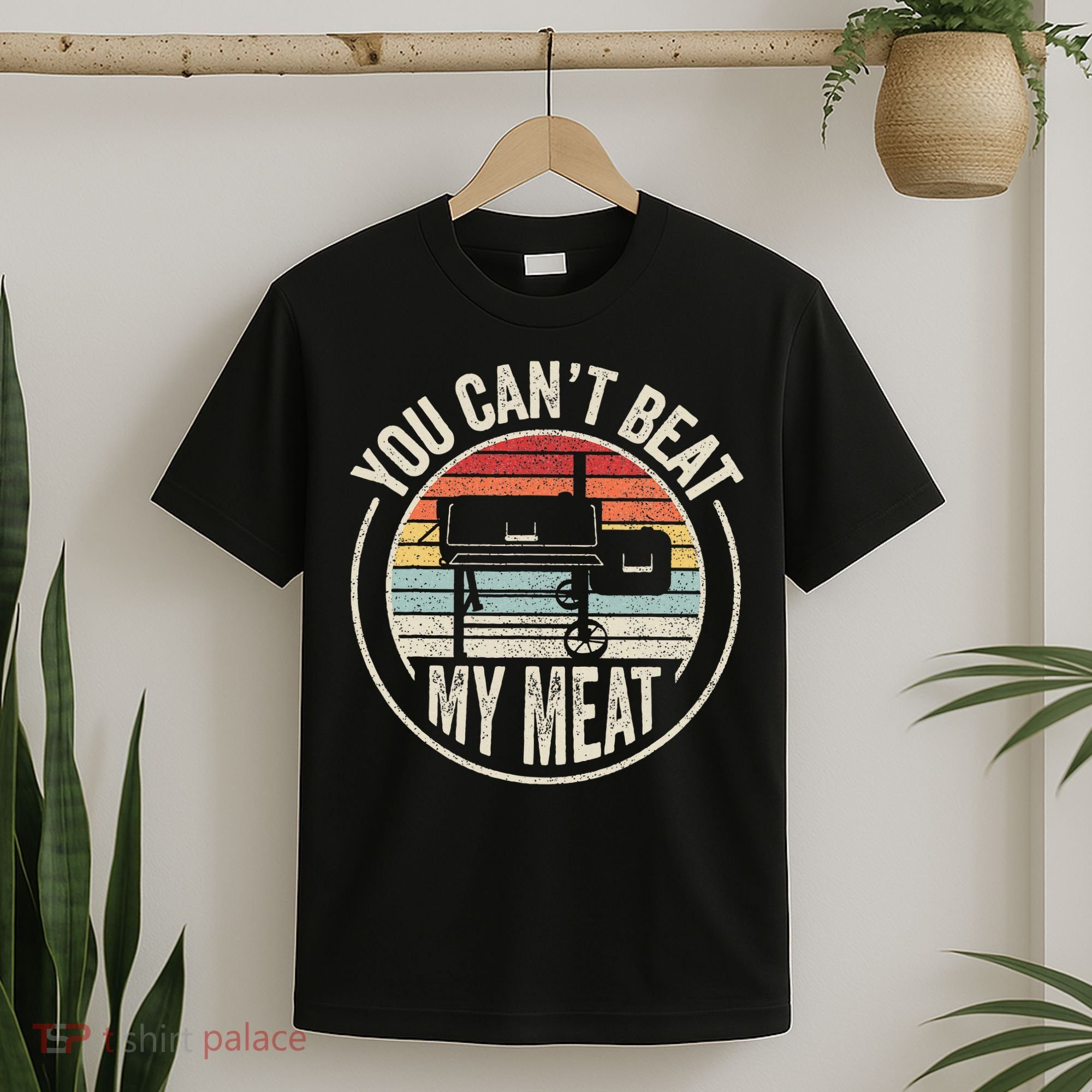 Bbq Grilling Smoking Retro Vintage You CanT Beat My Meat T-Shirt