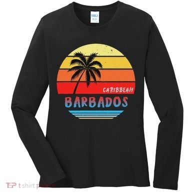 Barbados Gift Souvenir Caribbean Women's Long Sleeve Shirt