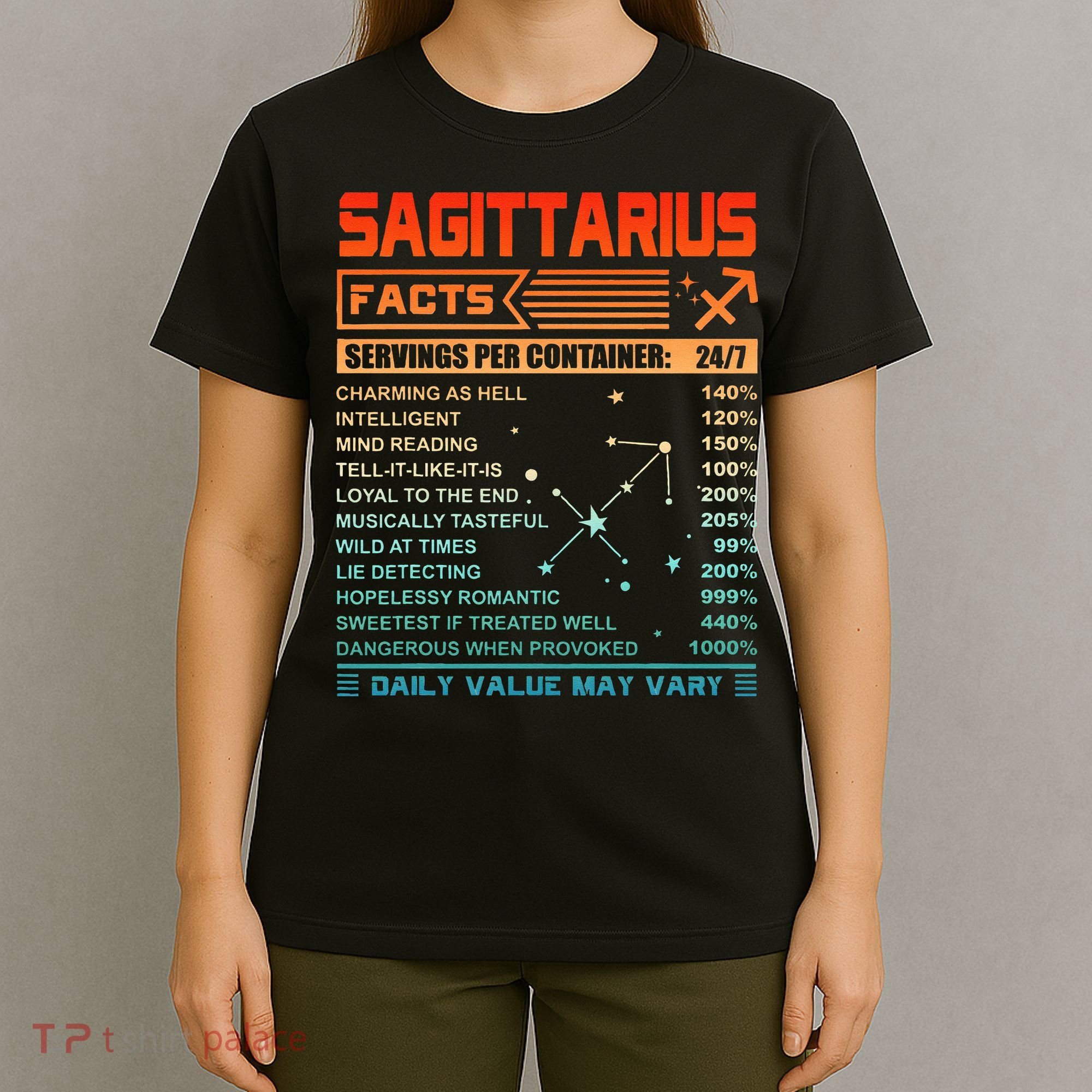 Birthday Gifts Sagittarius Facts Vintage Retro T-Shirt