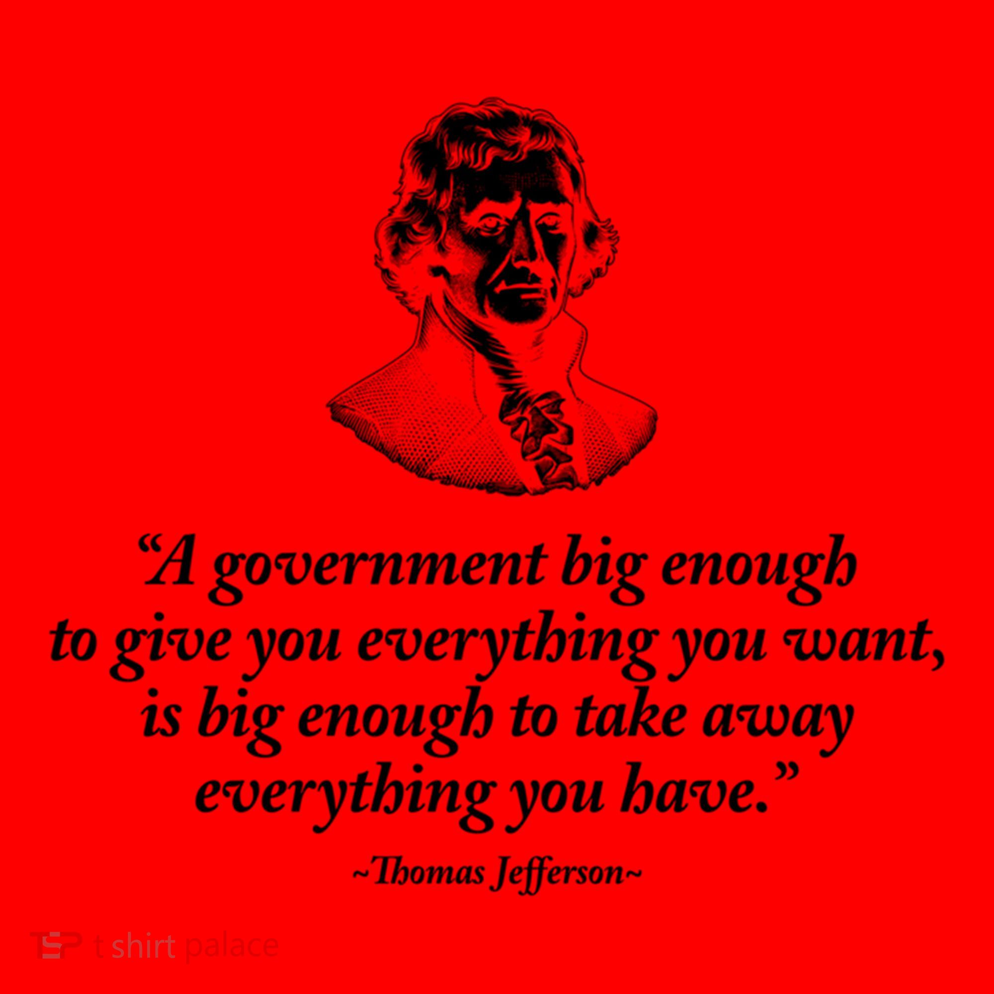 Big Governt Thomas Jefferson Quote Meaningful Gift Santa Hat