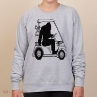 Bigfoot Golf Tee Sasquatch Driving Golf Women's Sweatshirt thumb 0
