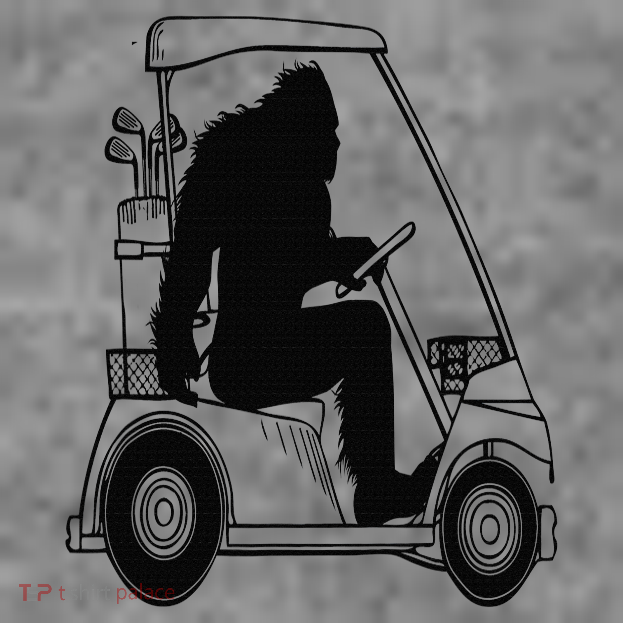 Bigfoot Golf Tee Sasquatch Driving Golf Toddler Hoodie