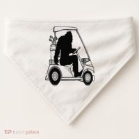 Bigfoot Golf Tee Sasquatch Driving Golf USA-Made Doggie Bandana thumb 0