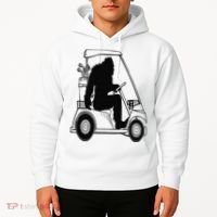 Bigfoot Golf Tee Sasquatch Driving Golf Hoodie thumb 2