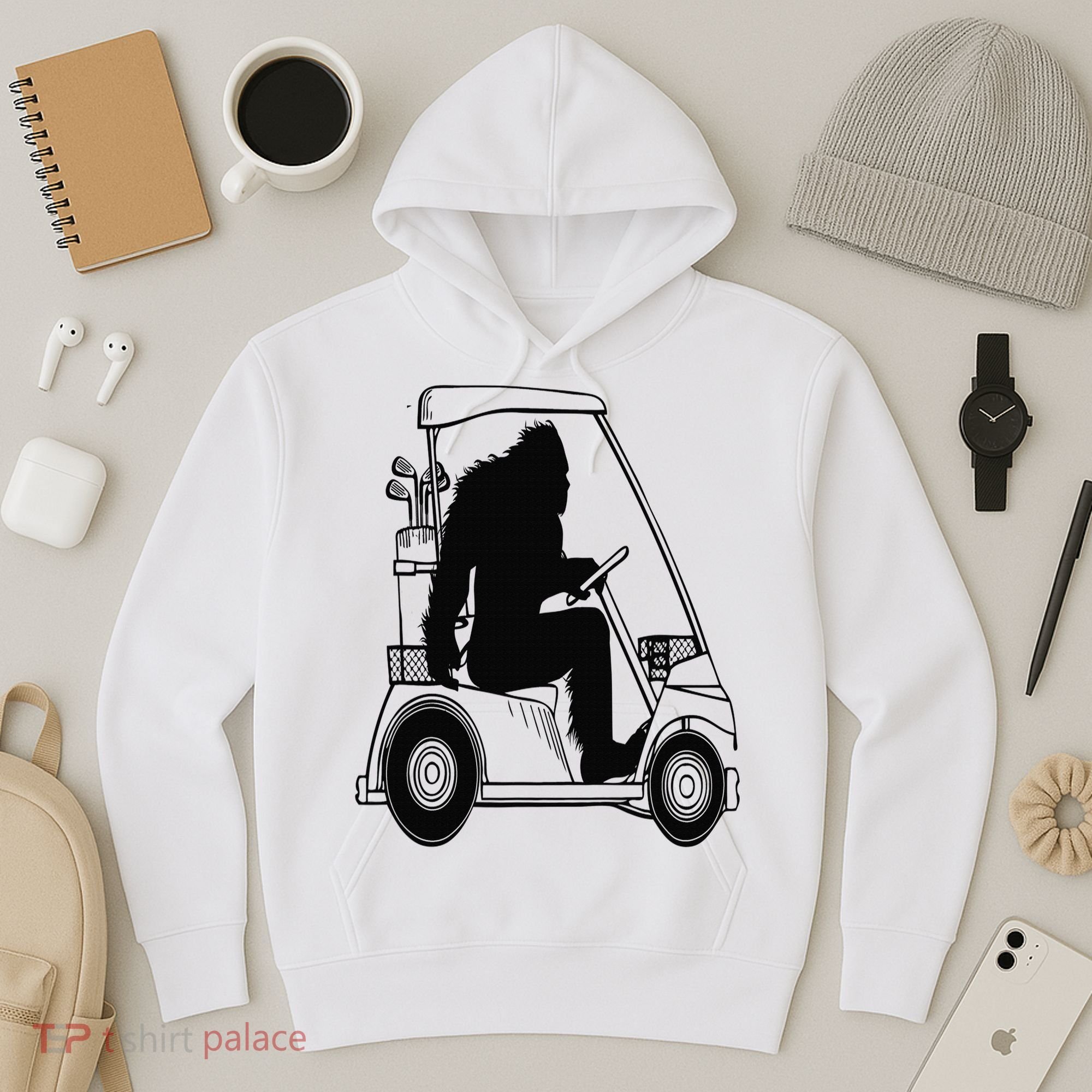 Bigfoot Golf Tee Sasquatch Driving Golf Hoodie