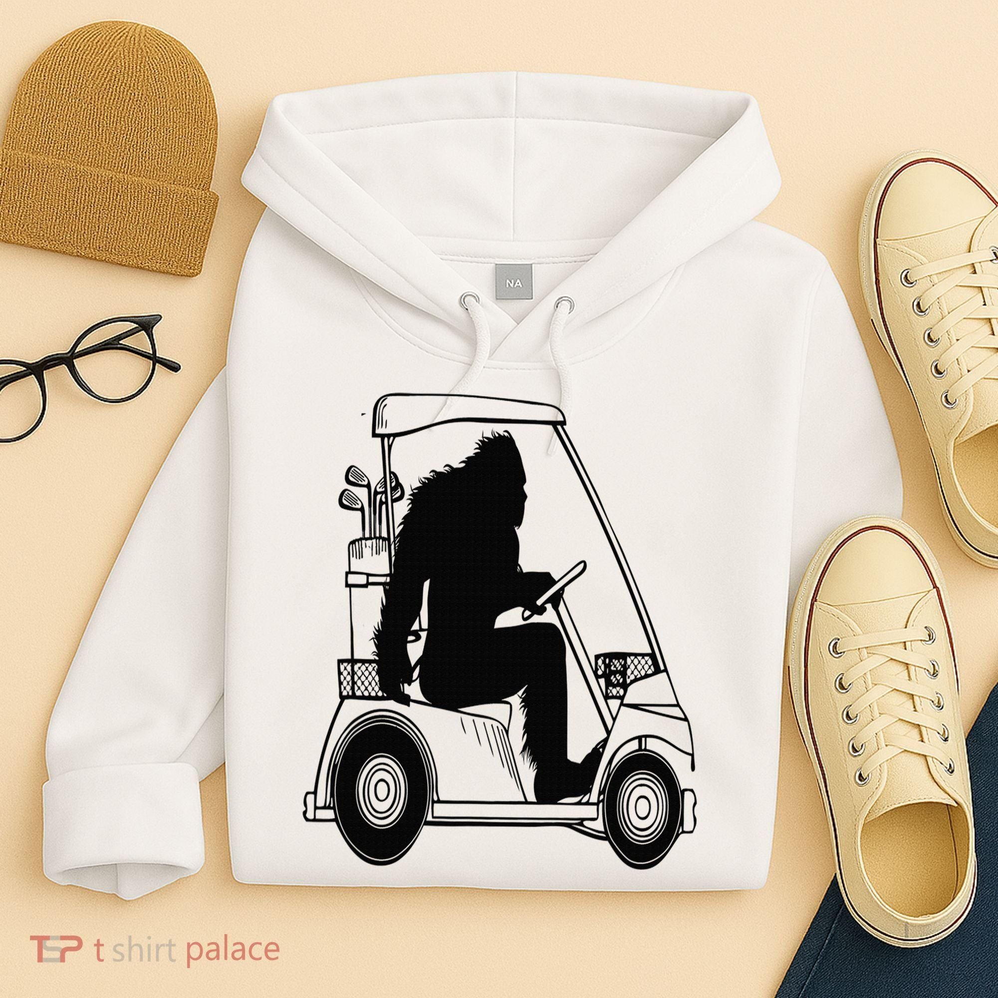 Bigfoot Golf Tee Sasquatch Driving Golf Hoodie