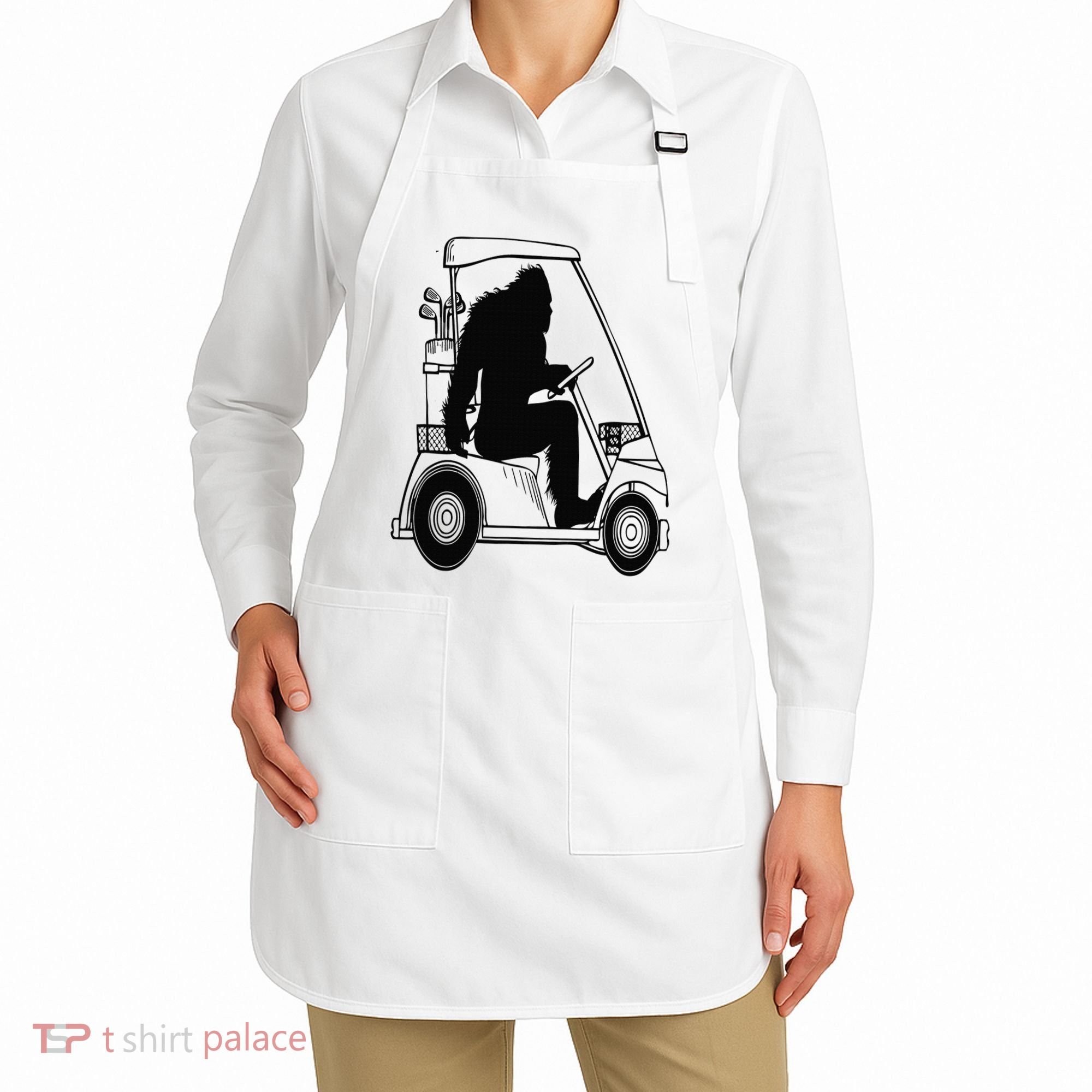 Bigfoot Golf Tee Sasquatch Driving Golf Apron