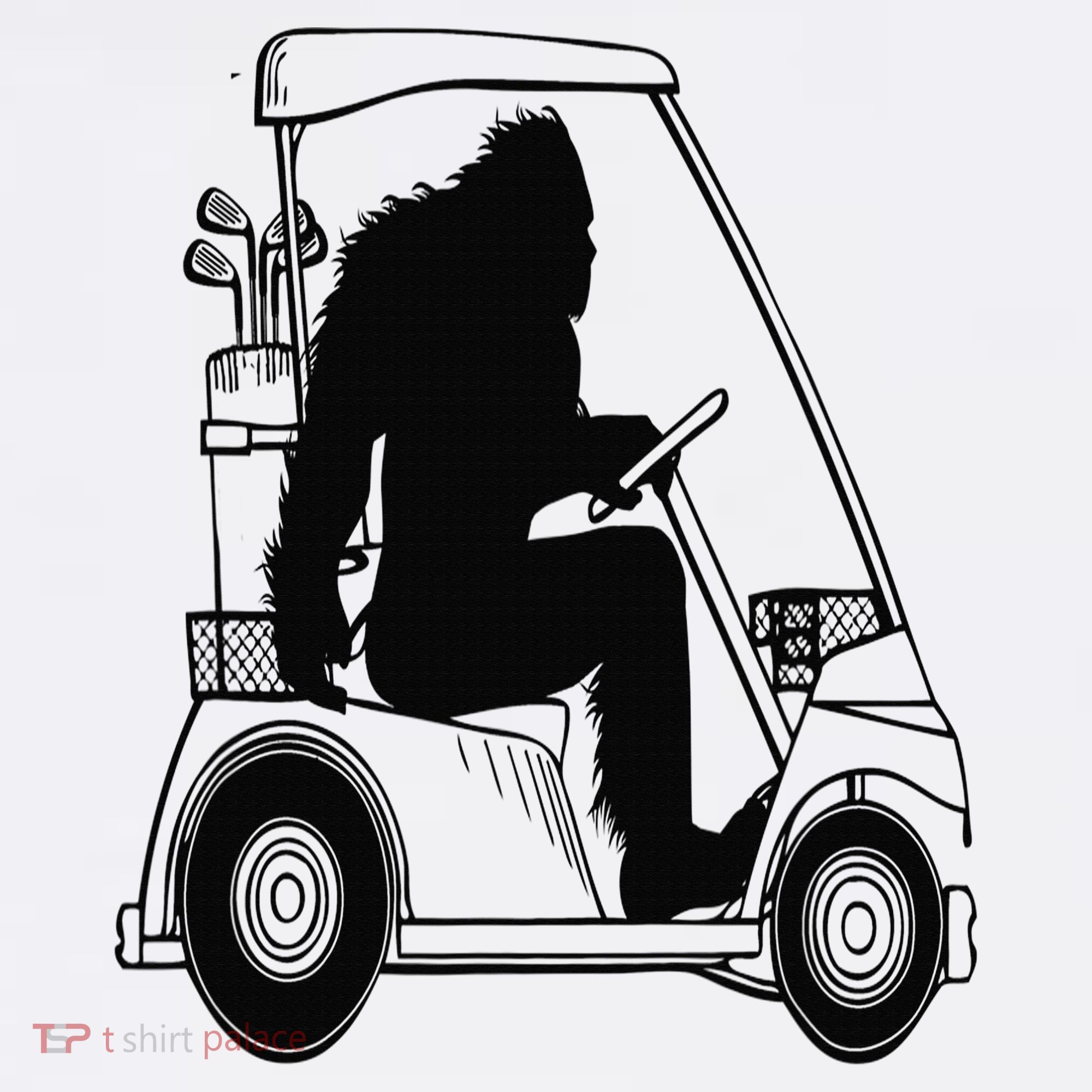 Bigfoot Golf Tee Sasquatch Driving Golf Sweatshirt