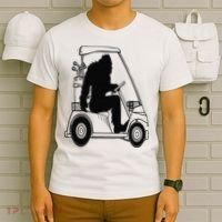 Bigfoot Golf Tee Sasquatch Driving Golf T-Shirt thumb 6