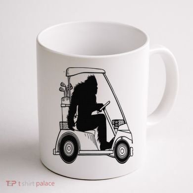Bigfoot Golf Tee Sasquatch Driving Golf Coffee Mug back