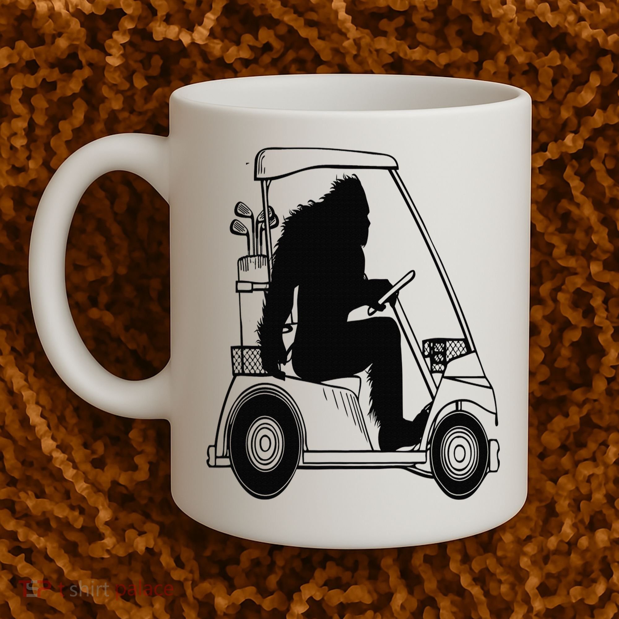 Bigfoot Golf Tee Sasquatch Driving Golf Coffee Mug