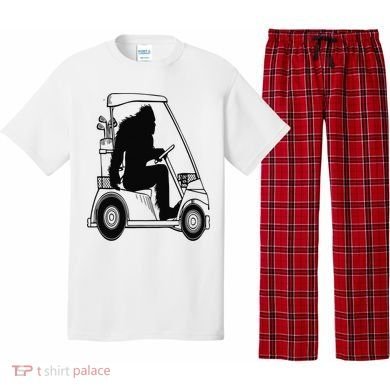 Bigfoot Golf Tee Sasquatch Driving Golf Pajama Set