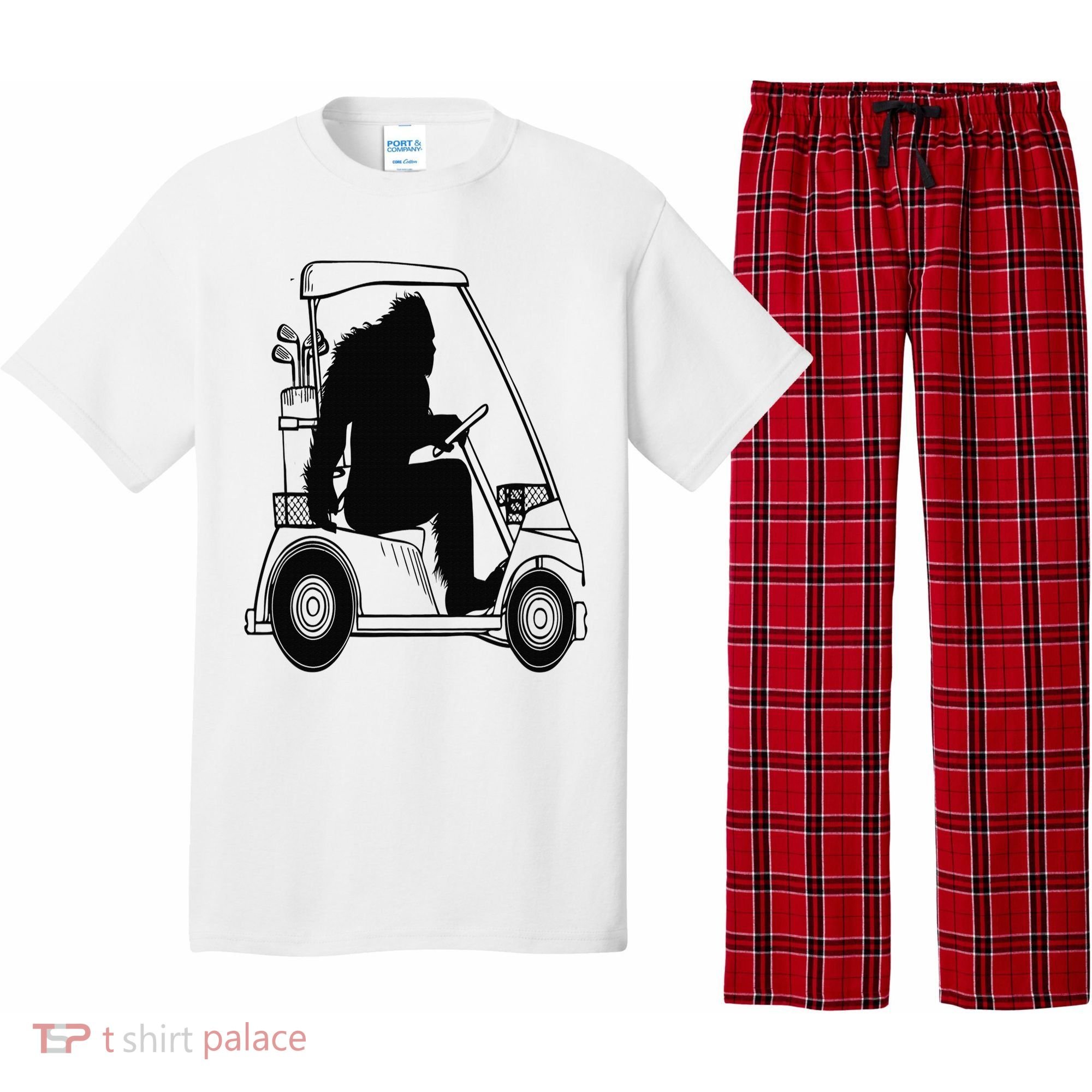 Bigfoot Golf Tee Sasquatch Driving Golf Pajama Set