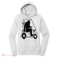 Bigfoot Golf Tee Sasquatch Driving Golf Women's Hoodie thumb 0