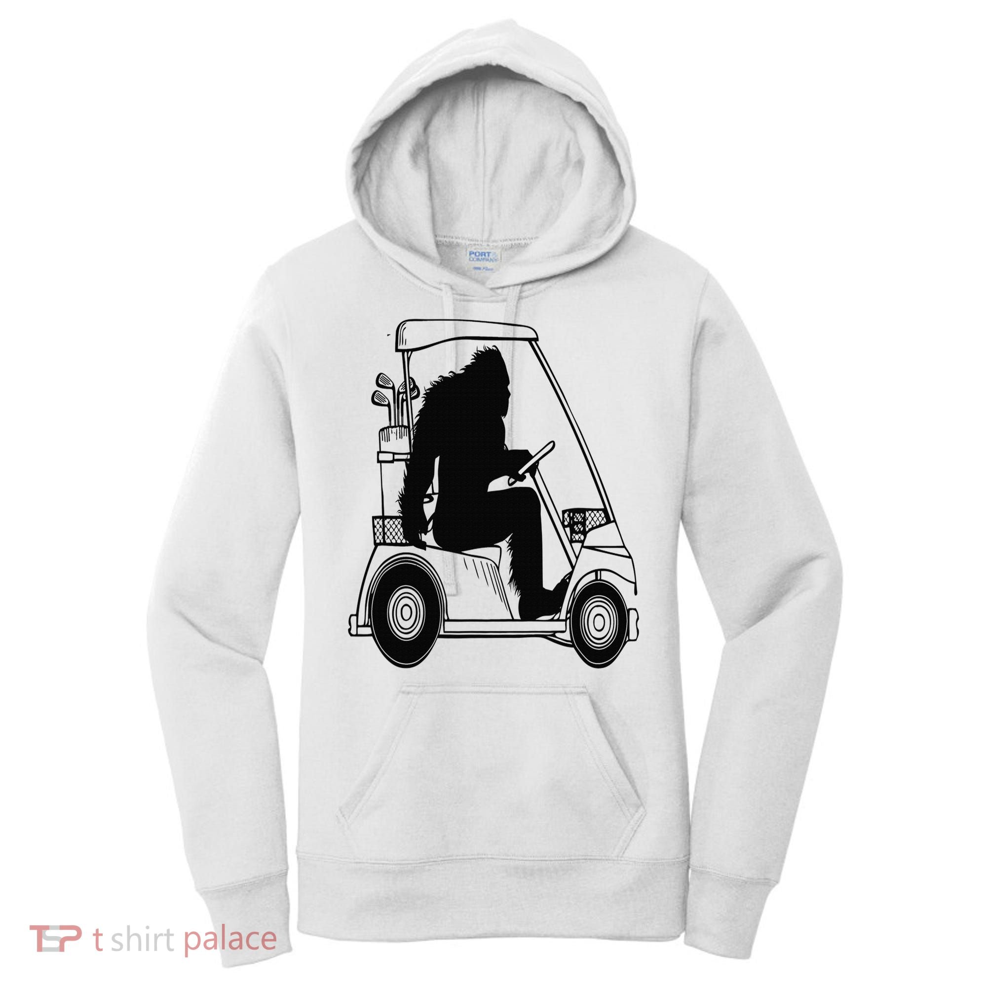 Bigfoot Golf Tee Sasquatch Driving Golf Women's Hoodie