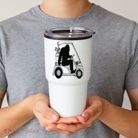 Bigfoot Golf Tee Sasquatch Driving Golf Tumbler thumb 2